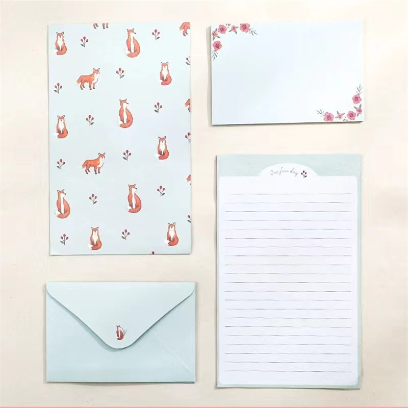 Cute Fresh Letter Paper Envelope Set Exquisite Texture - Temu