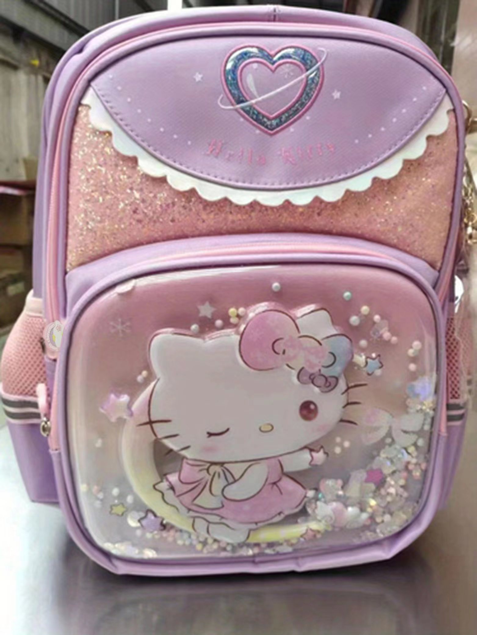 Medium Backpack - Hello Kitty - Pink Stars & Dot New School Bag 81398