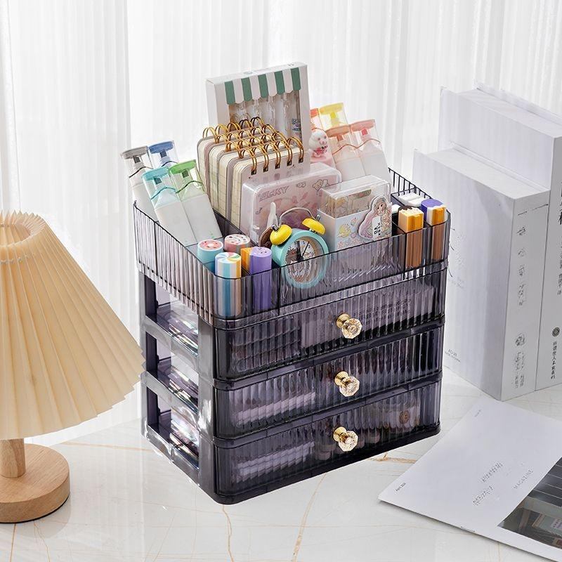 Makeup Organizer with 2 3 Drawers Brush Holder Cosmetics Organizer