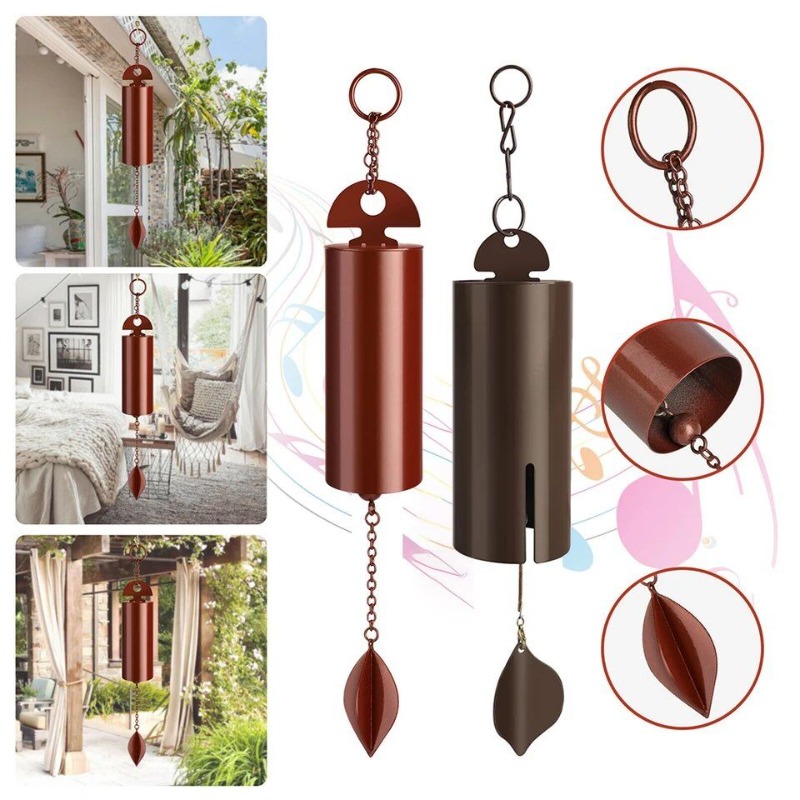 Acheter Carillons éoliens en métal, 6 Tubes, grandes cloches à tons  profonds, décoration d'extérieur, jardin, cour, Patio, ornement suspendu, 1  pièce