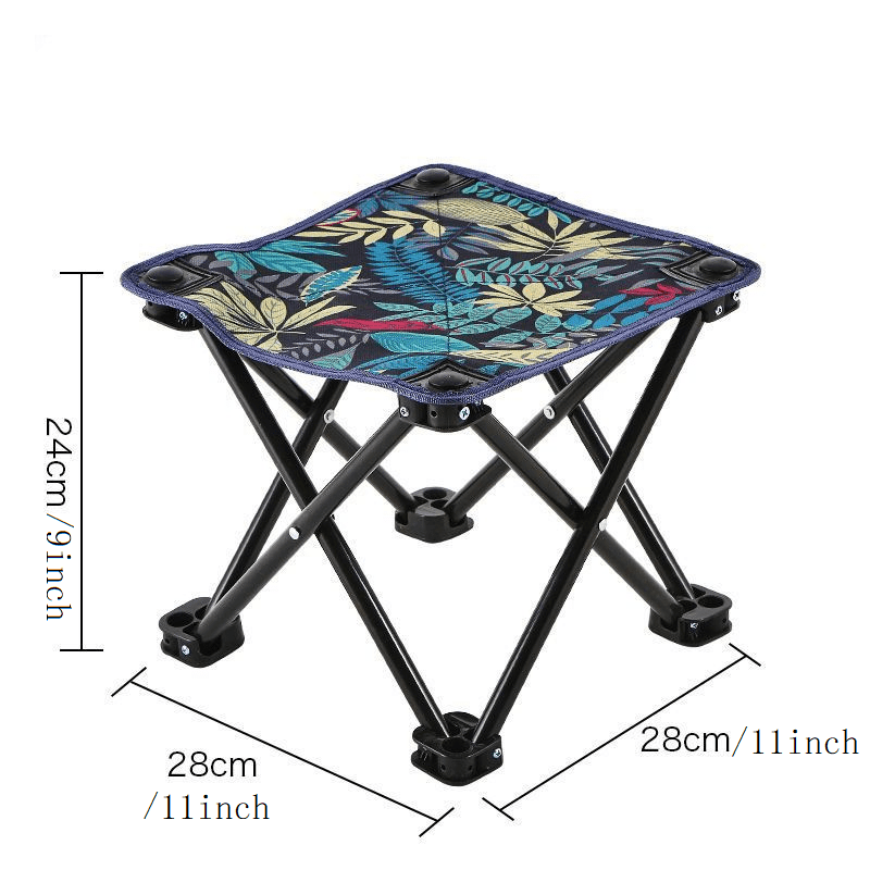 1pc Outdoor Ultralight Blue Aluminum Folding Stool, Multifunctional Small  Square Stool, Fishing Stool, Camp Chair - Large Size