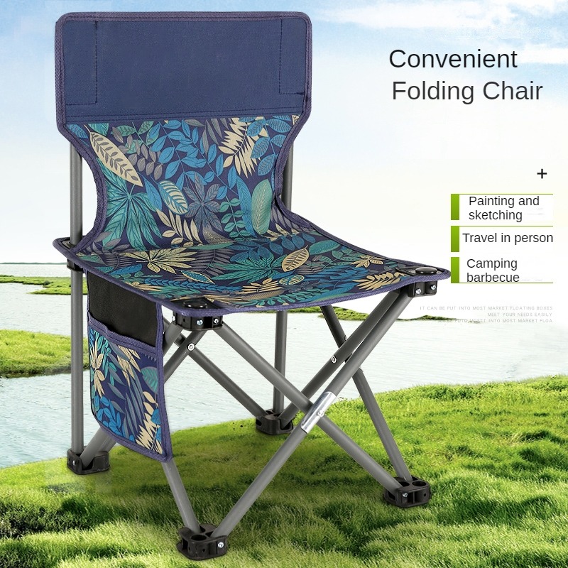 1pc Portable Folding Small Stool Chair For Fishing, Painting And