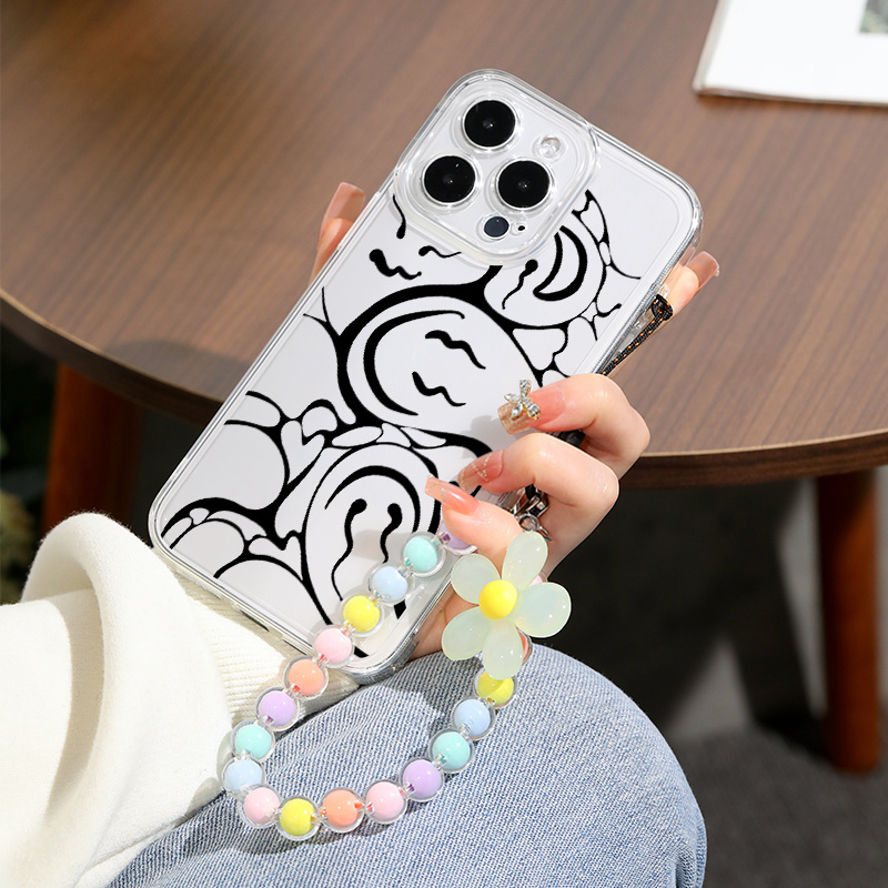 Phone Case With Lanyard Black English Graphic Phone Case For Iphone 11 14  13 12 Pro Max Xr Xs X 7 8 6 Plus Mini 2022 Se Clw Gift Luxury Anti-slip  Anti-fingerprint