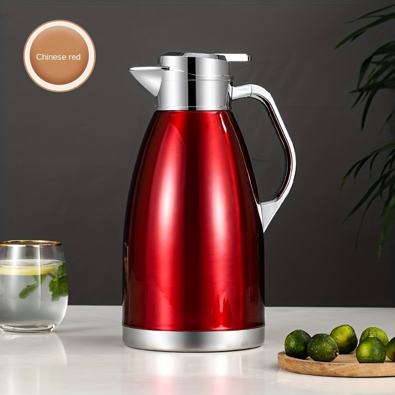 1pc Stainless Steel Insulated Kettle Household Water Insulation Kettle -  Home & Kitchen - Temu