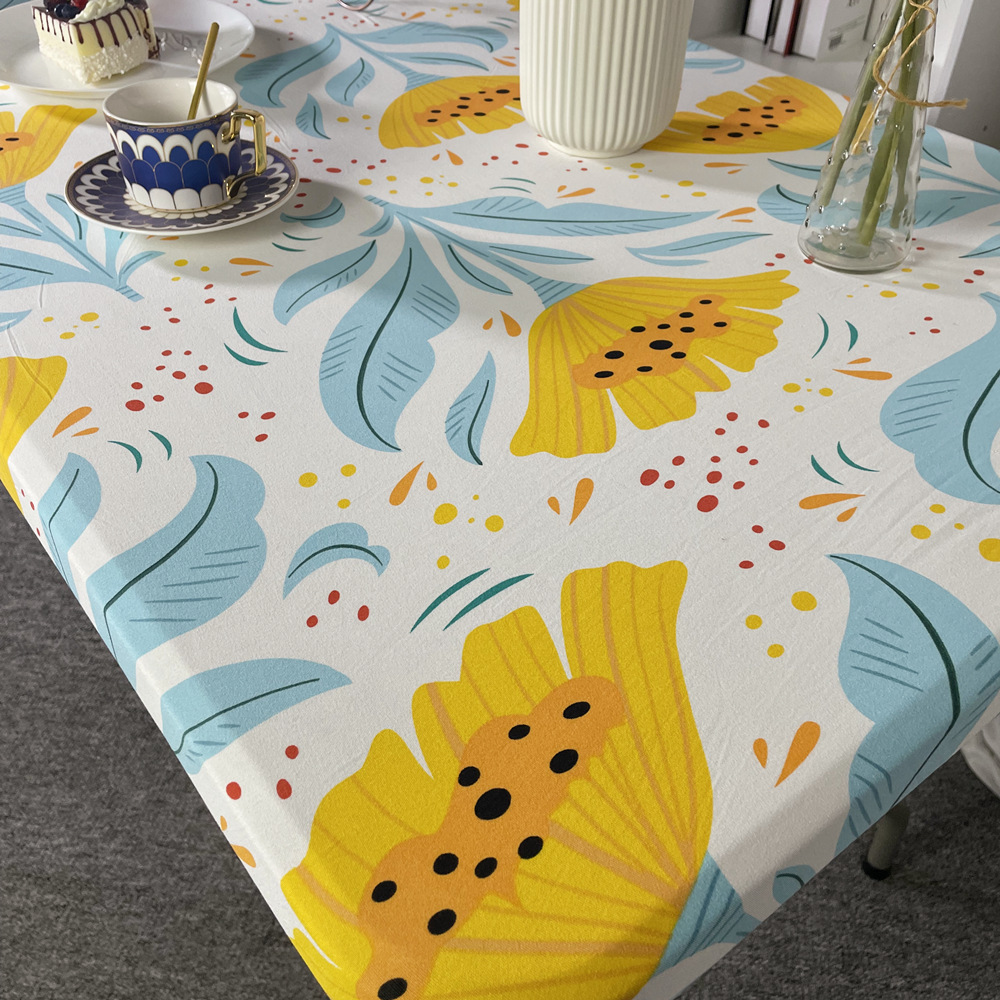 Waterproof Non-slip Round Elastic Table Cover Classic Pattern Table Cloth -  I - 120cm (48 Inch), 60 inch 