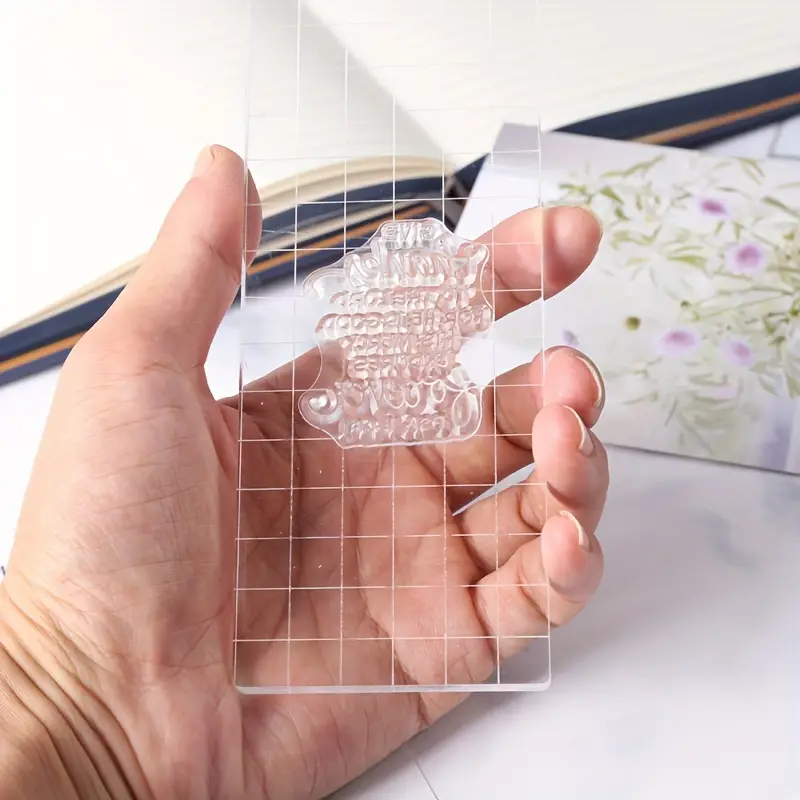 Thick Clear Acrylic Stamp Block - Perfect For Diy Scrapbooking, Photo  Albums & Decorative Sealing! - Temu United Arab Emirates
