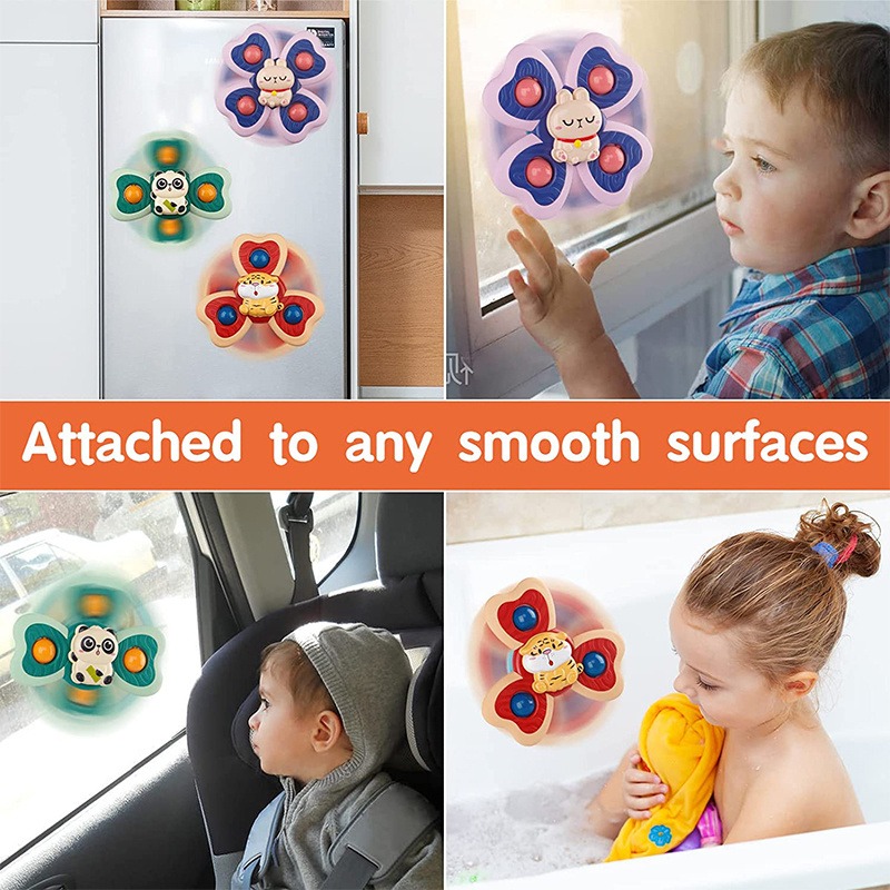 Silicone Suction Cup Spinner Toys For 1 Year Old Boys, spinning Top Baby  Toys, birthday Baby Gifts