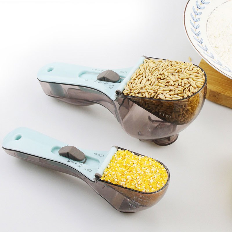 2pcs Magnetic Adjustable Measuring Cups And Spoons Set, Perfect Kitchen  Tool For Dry And Liquid Ingredients