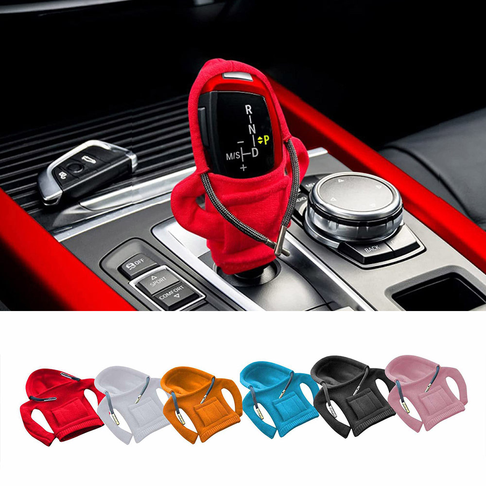1pc Cute Trendy Hoodie Car Shift Knob Cover, Manual Handle Gear Lever  Decoration Hoodie Cover, Automatic Car Interior Accessories