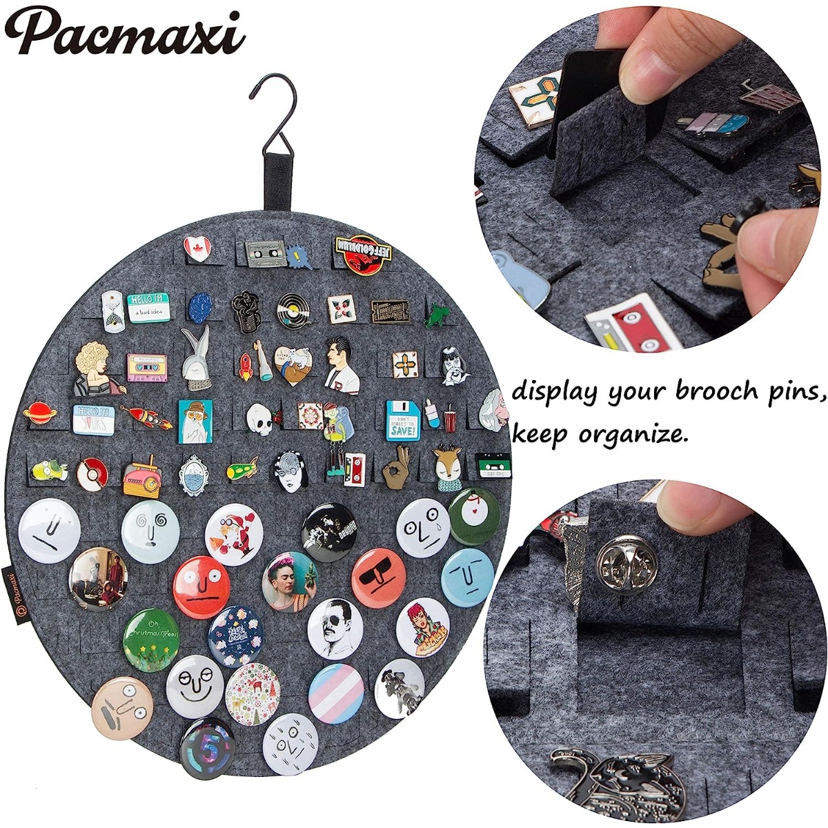  PACMAXI Enamel Pin Display Pages Pin Carrying Case
