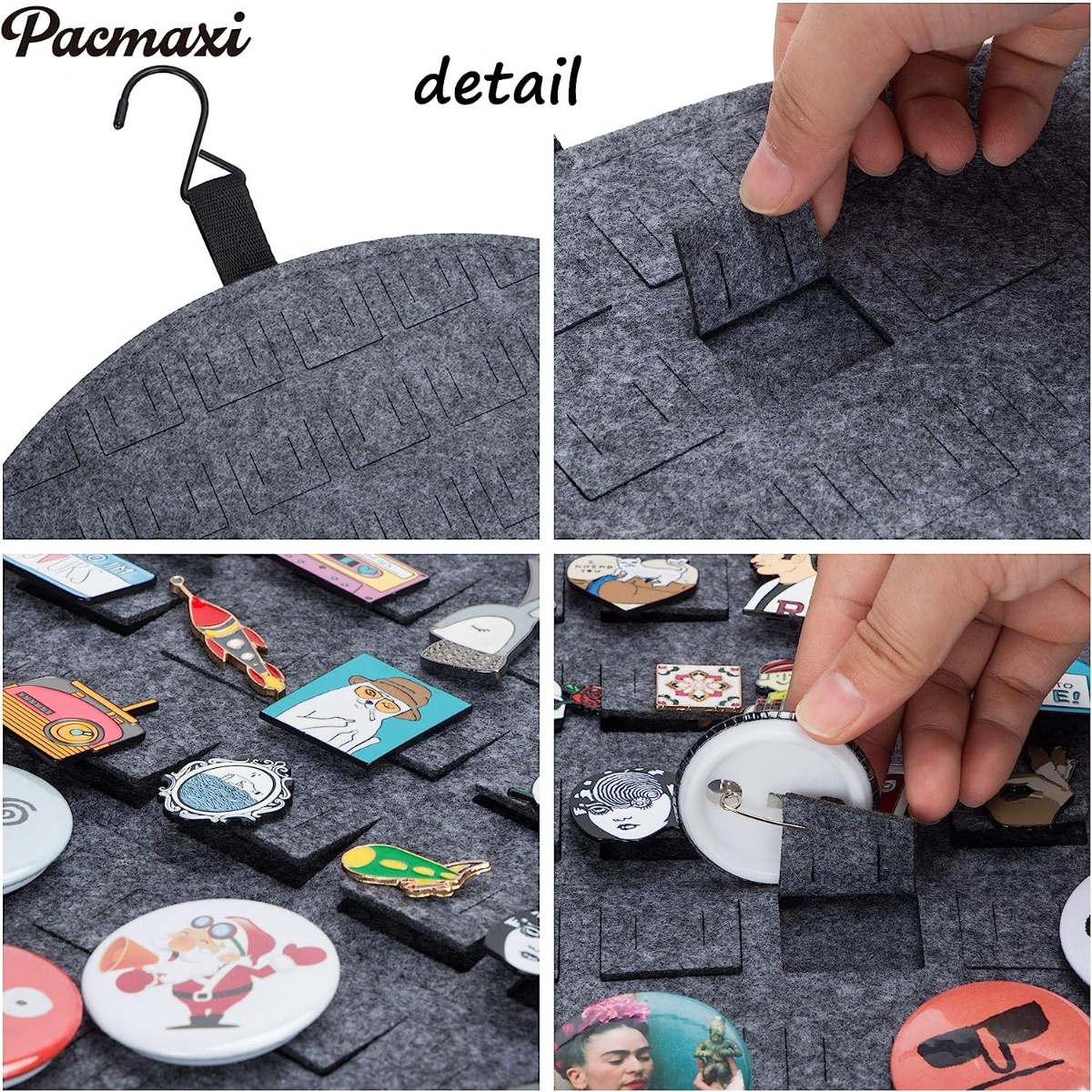 PACMAXI Pin Display Holder, Brooch Pin Organizer, Enamel Pin
