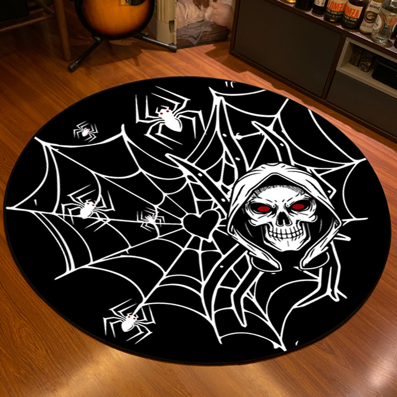 Spider Print Area Rug, Black Halloween Floor Mat, Perfect For Entry,  Hallway, Kitchen, Office, Dorm, Bedroom, Hardwood Floors, Living Room, Fall  Halloween Home Decor - Temu