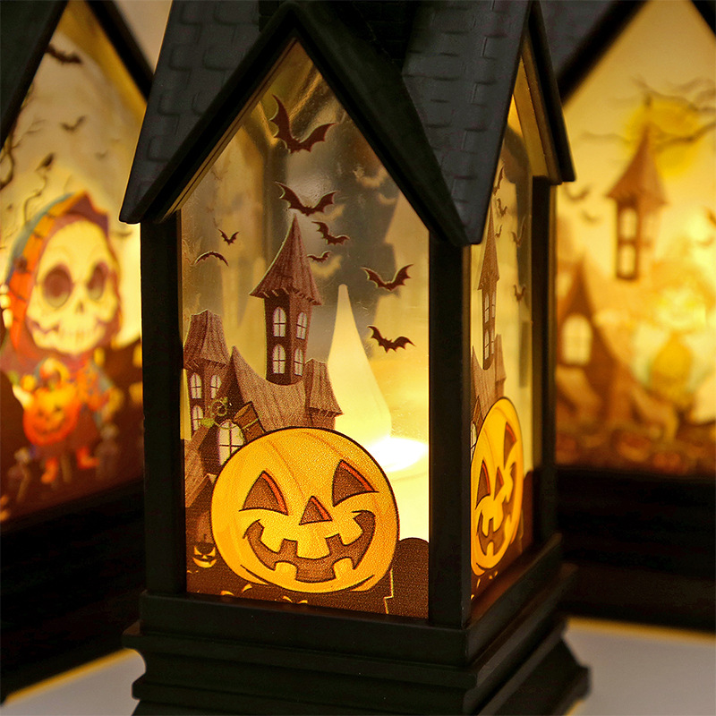 1pc ハロウィン城風ライト led電子キャンドル ランプ ランプ