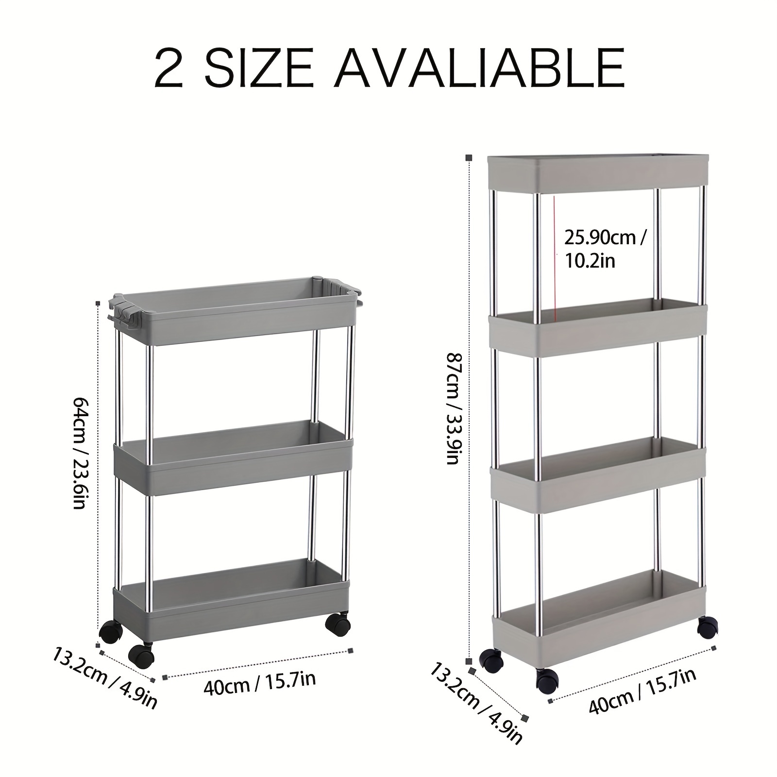 Kitchen Storage Rack Floor Multi layer White Movable - Temu