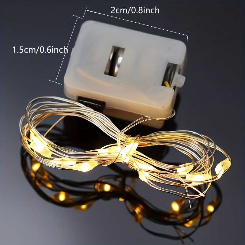5pcs mini waterproof fairy lights copper wire twinkle with 3 10 20 speed modes for christmas decorations details 2