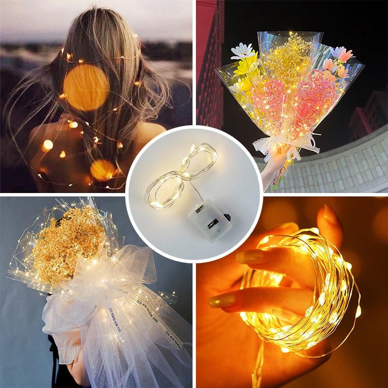 5pcs mini waterproof fairy lights copper wire twinkle with 3 10 20 speed modes for christmas decorations details 5