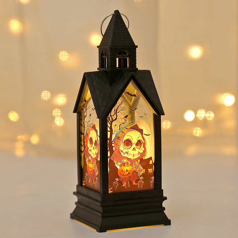 Portable Handheld Lantern,LED Lantern Orange Candle Lantern Battery  Operated Lantern for Outdoor Decoration,Castle 