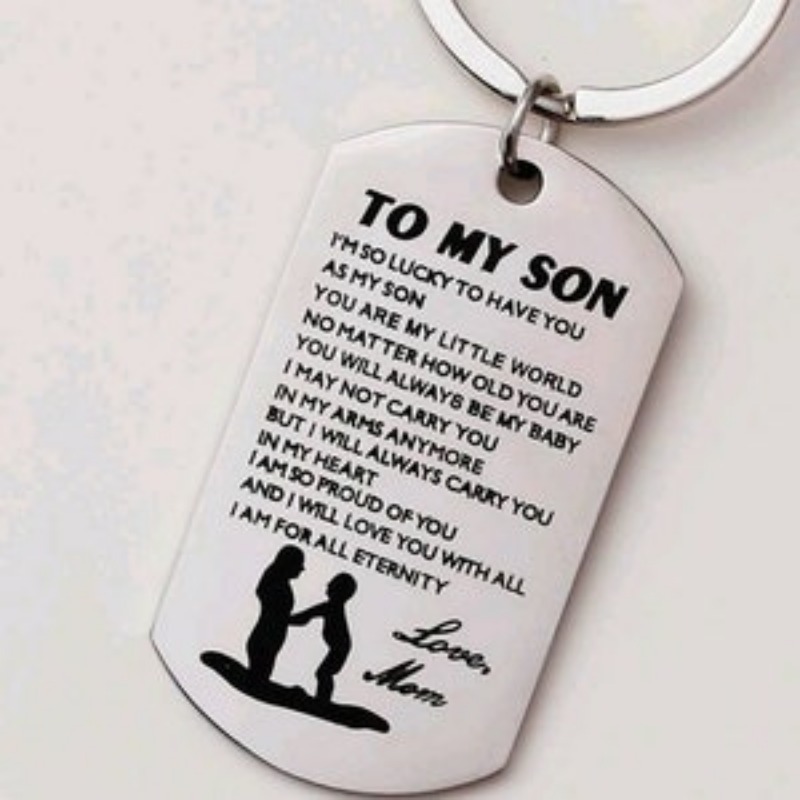 World's Best Son-in-law Tag Keychain Metal Key Chain Ring Birthday Christmas Thanksgiving Gift for Son-in-law,Son Gifts,Temu