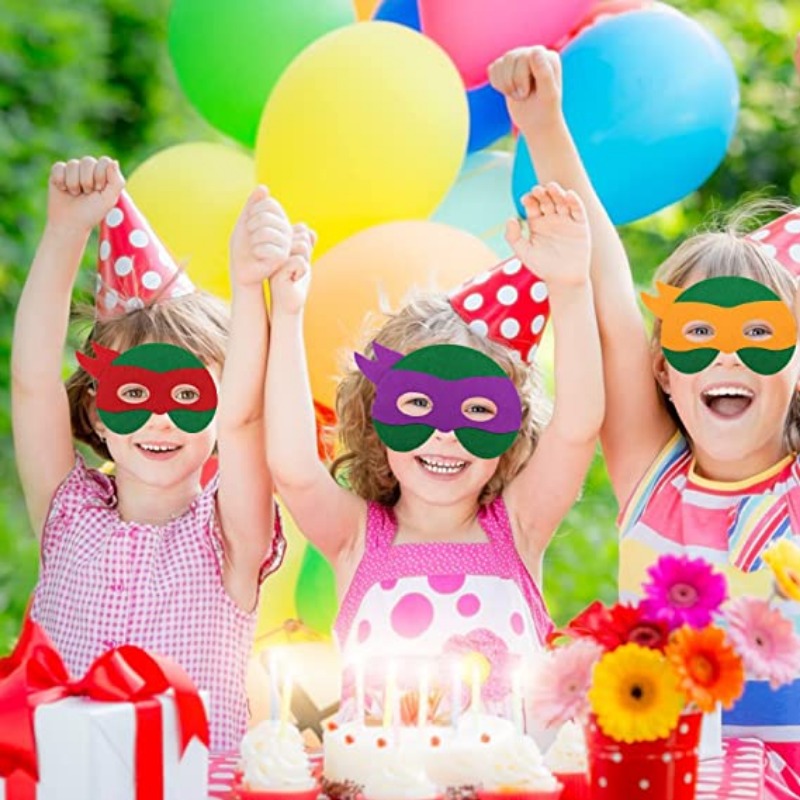 4-Máscaras de espuma de fiesta de superhéroes para niños