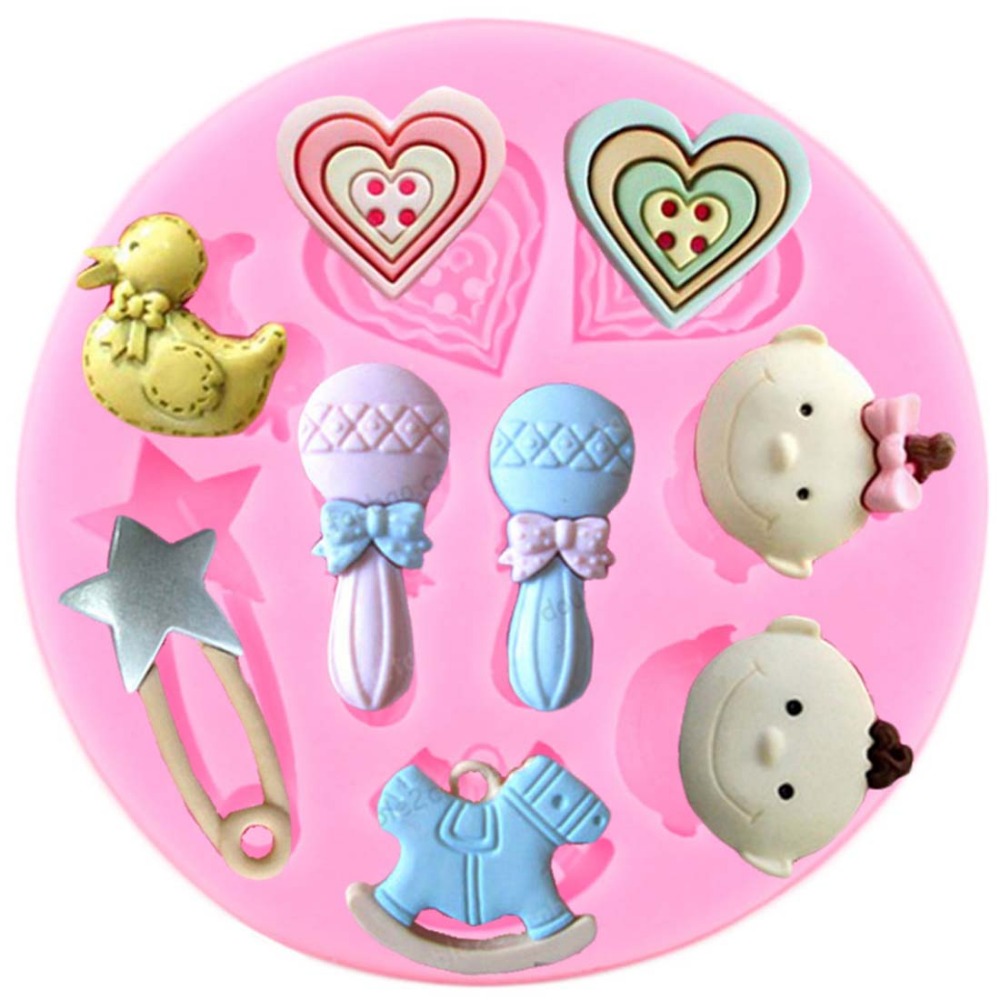 Baby Stuff Fondant Mold 3d Silicone Mold Candy Mold - Temu