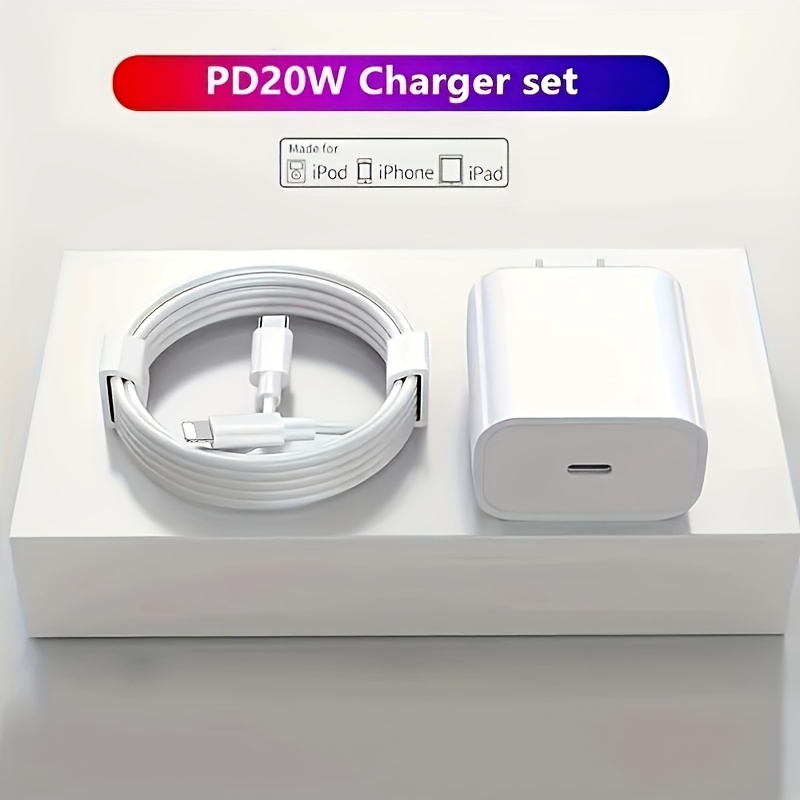 20W PD USB C Super Fast Charger Adaptateur Mural PD Câble De - Temu Canada