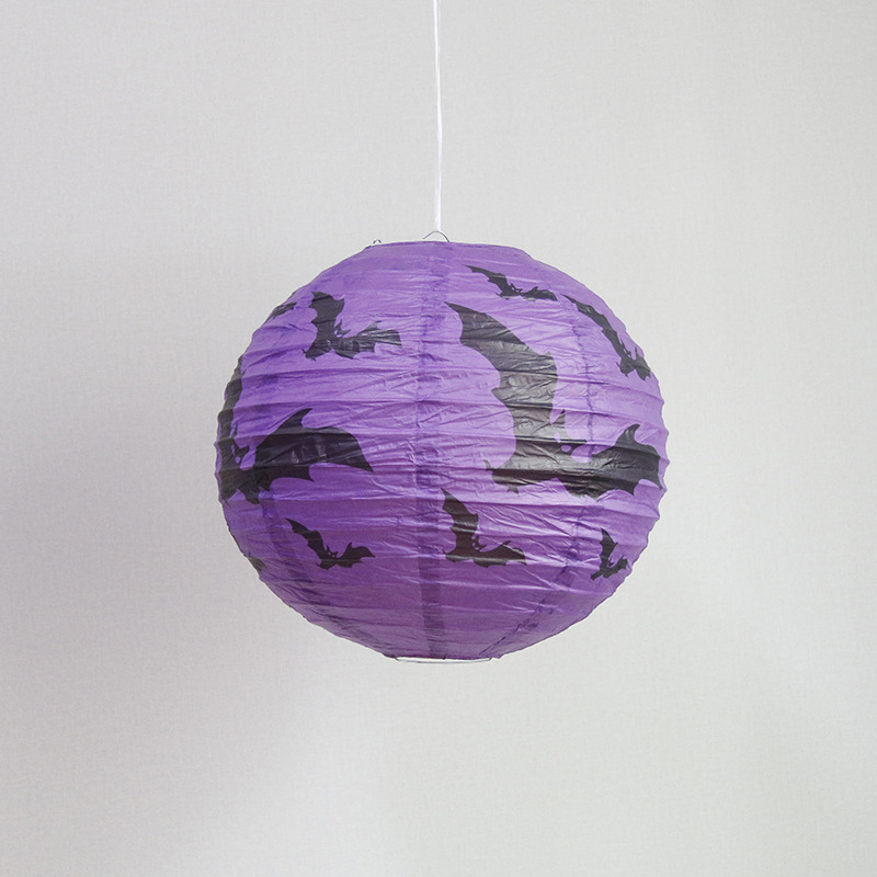 Halloween Hanging Paper Lanterns With Led Lights Bats - Temu