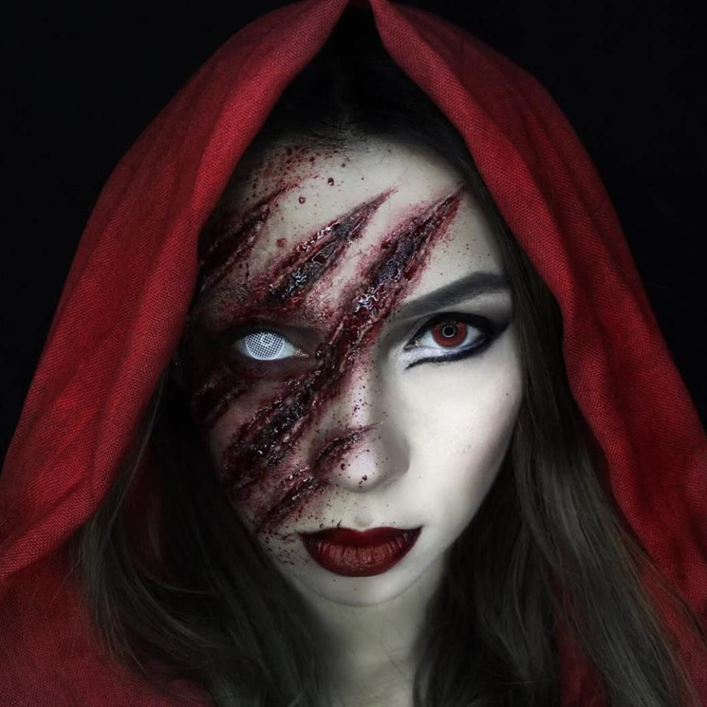 Halloween Skin Wax Plasma Makeup Set Scar Makeup Horror Party Makeup Props  Modeling Scar Wax Coagulated Blood With Scraper Tool under Eye Roller (A