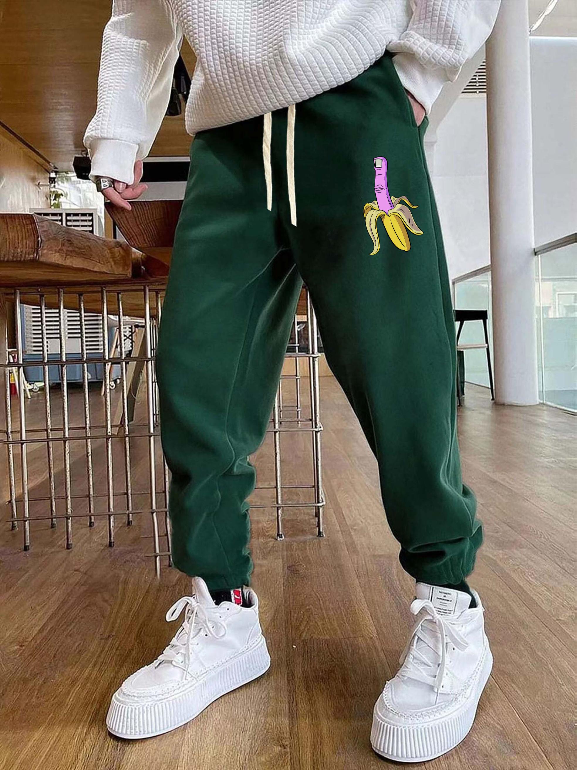 Banana Finger Pattern Joggers Men's Casual Loose Fit