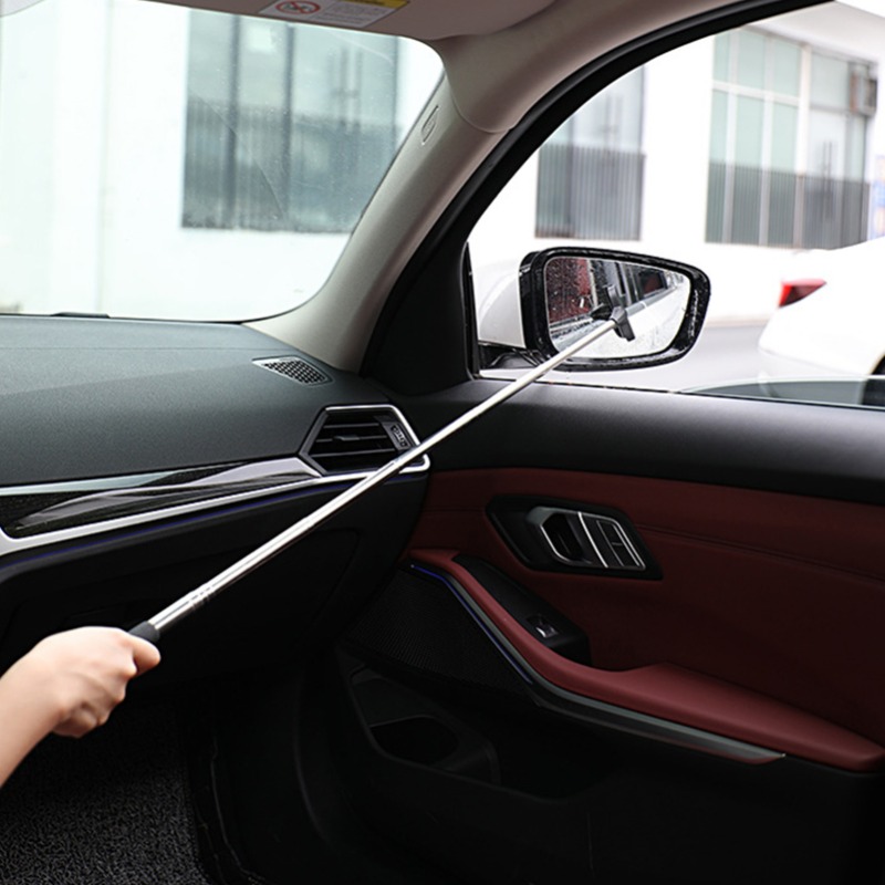 Car Rearview Mirror Wiper Retractable Rearview Mirror Squeegee Universal  Car Window Cleaning Tool 
