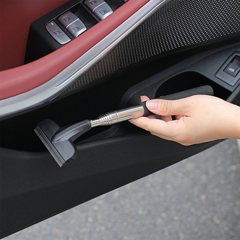 Auto Glass Squeegee Retractable Rearview Mirror Cleaning Brush