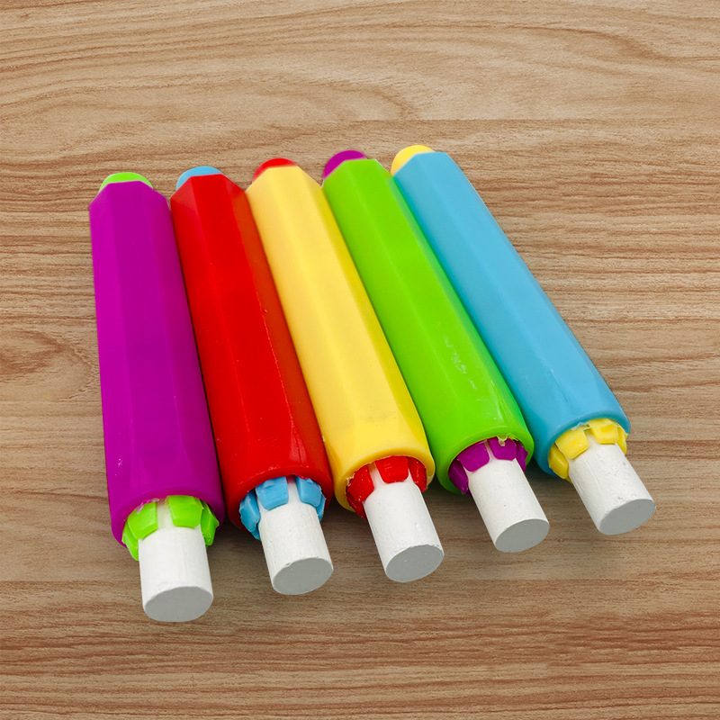 5pcs Health Non-toxic Chalk Holder Chalk Clip Colourful Chalk