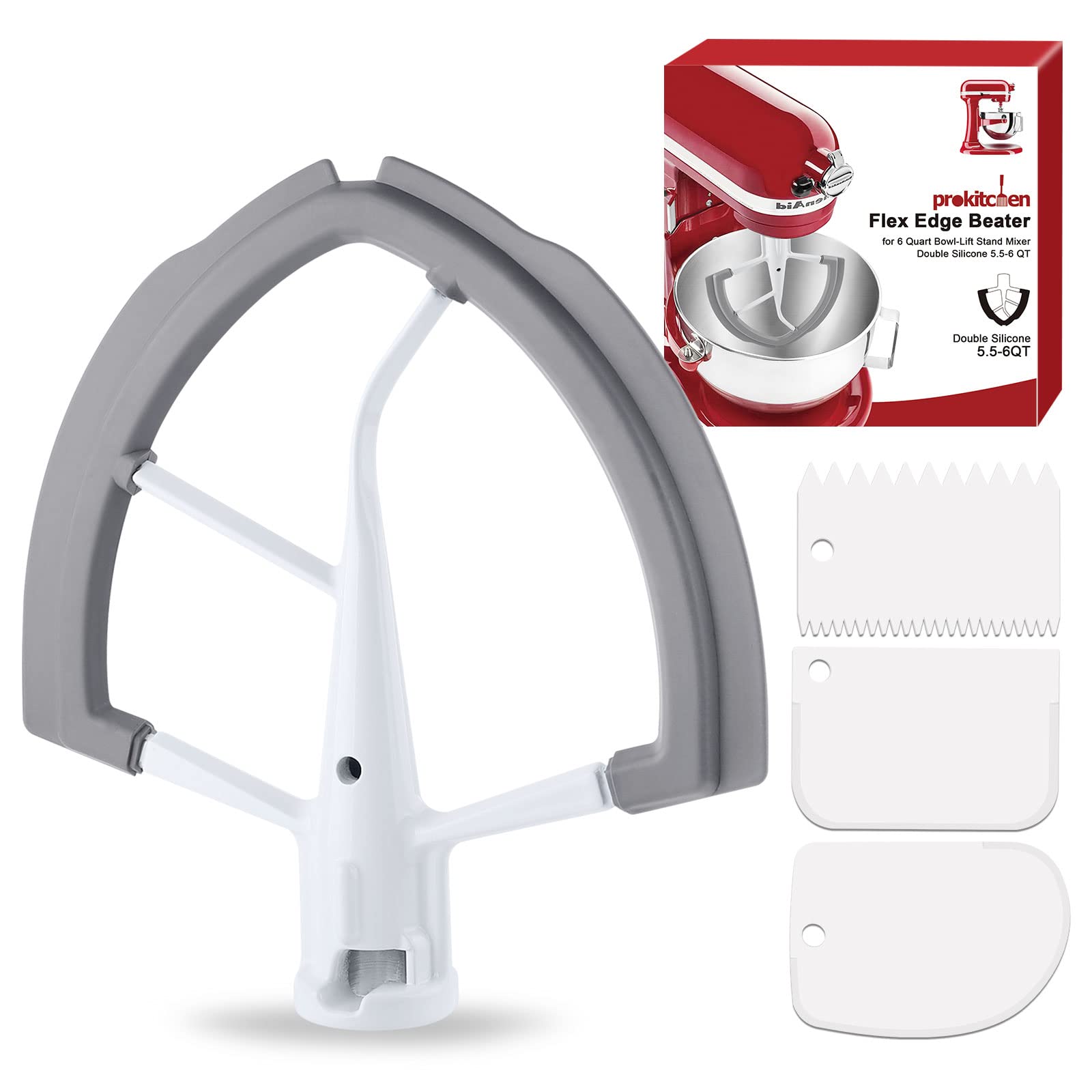 Flex Edge Beater For Kitchenaid Tilt-head Stand Mixer, 4.5-5 Quart Flat Beater  Paddle With Flexible Silicone Edges Bowl Scraper, Gift For Christmas, New  Year, Family - Temu