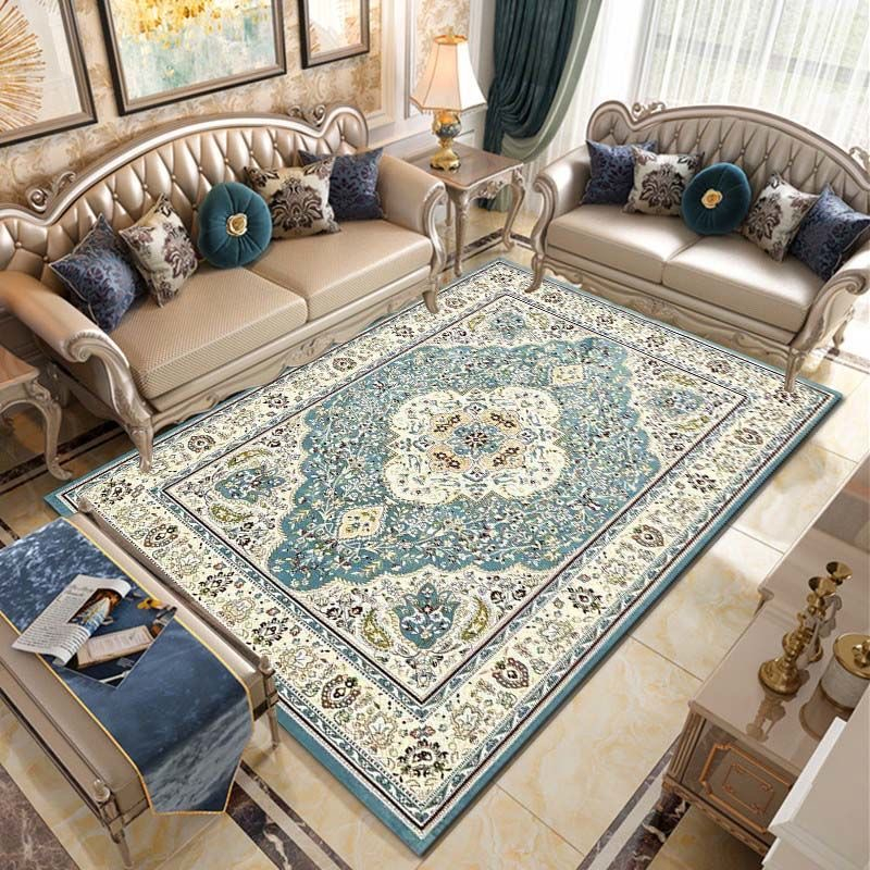 Buy Area Rug Living Room Rugs - 5x7 Soft Machine Washable Oriental Persian  Floral Distressed Rug Large Indoor Floor Carpet for Bedroom Under Dining  Table Home Office Decor - Multi Online at