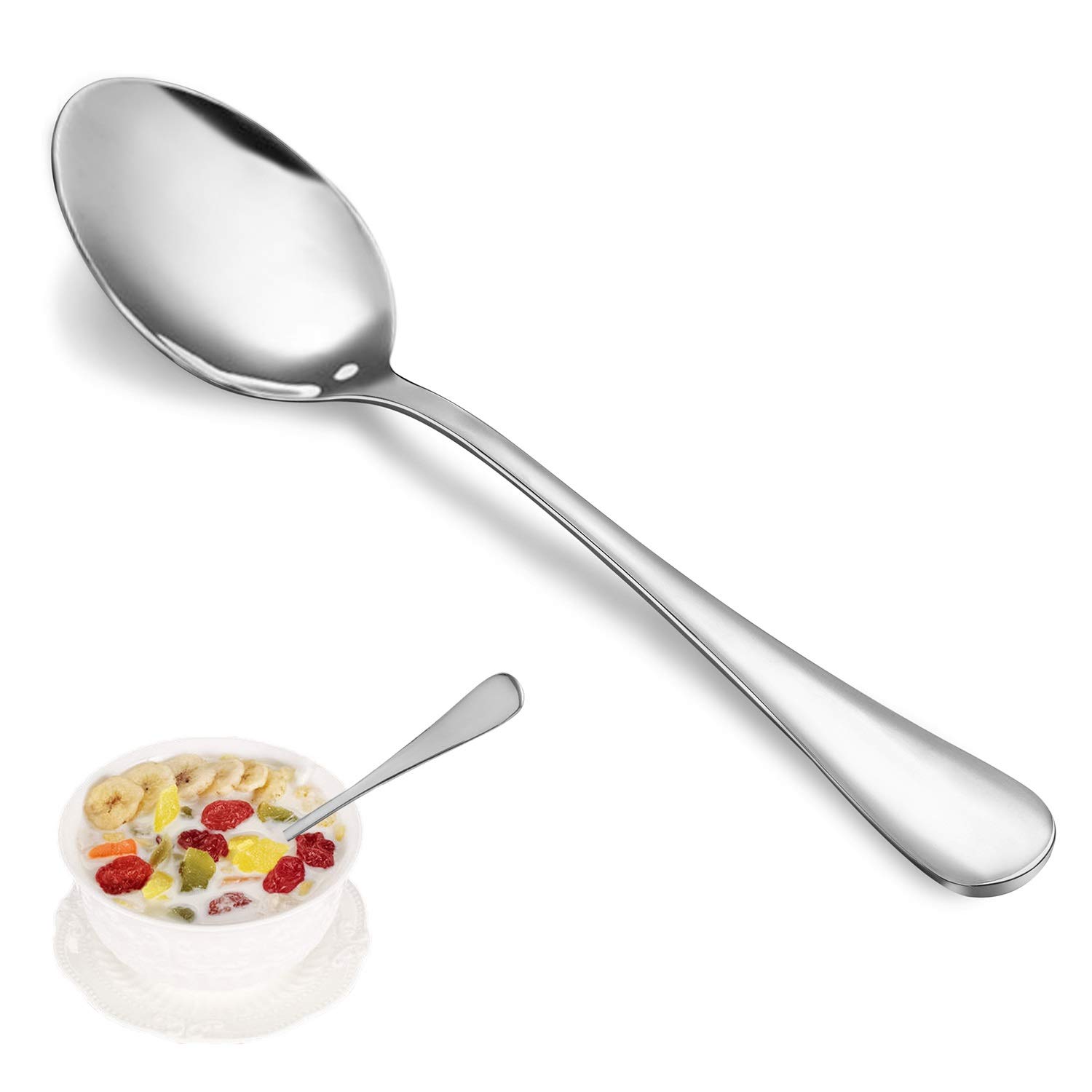 Set of spoons, comprised of 36 tablespoons, 22 dessert spoons, and 12  teaspoons, All Works