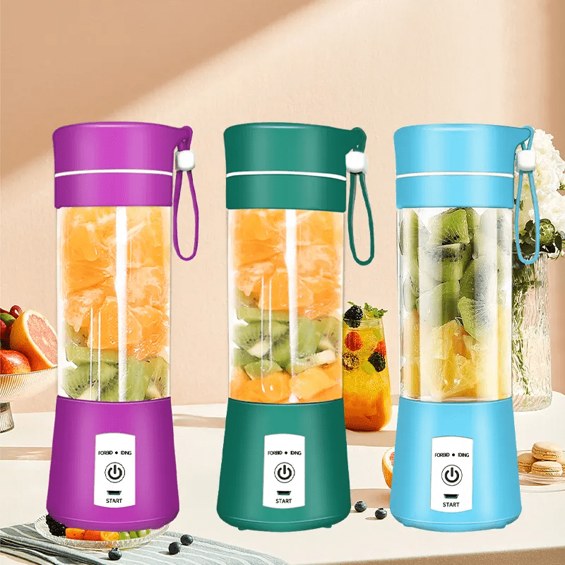 Portable blender, Mini Fruit Juicer Cup, Personal Small Electric Juice  Mixer Machine with USB Rechargeable 4000mAh Battery Powered 380ML Travel  Bottle