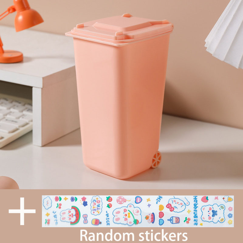 Press Type Desktop Garbage Bucket Luxury Clear Trash Can Living Room  Bedroom Dormitory Sundries Wastebasket Rubbish Storage Bin - AliExpress