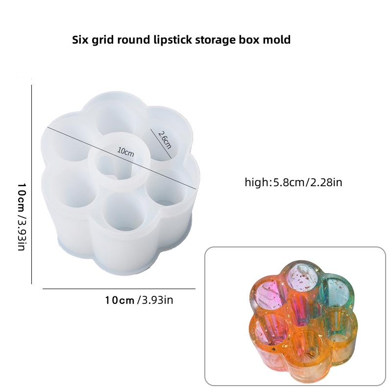 1pc Silicone Resin Mold For Pen Holder And Pen Case Diy, Set With Glue Drop  Shaped Pen Holder