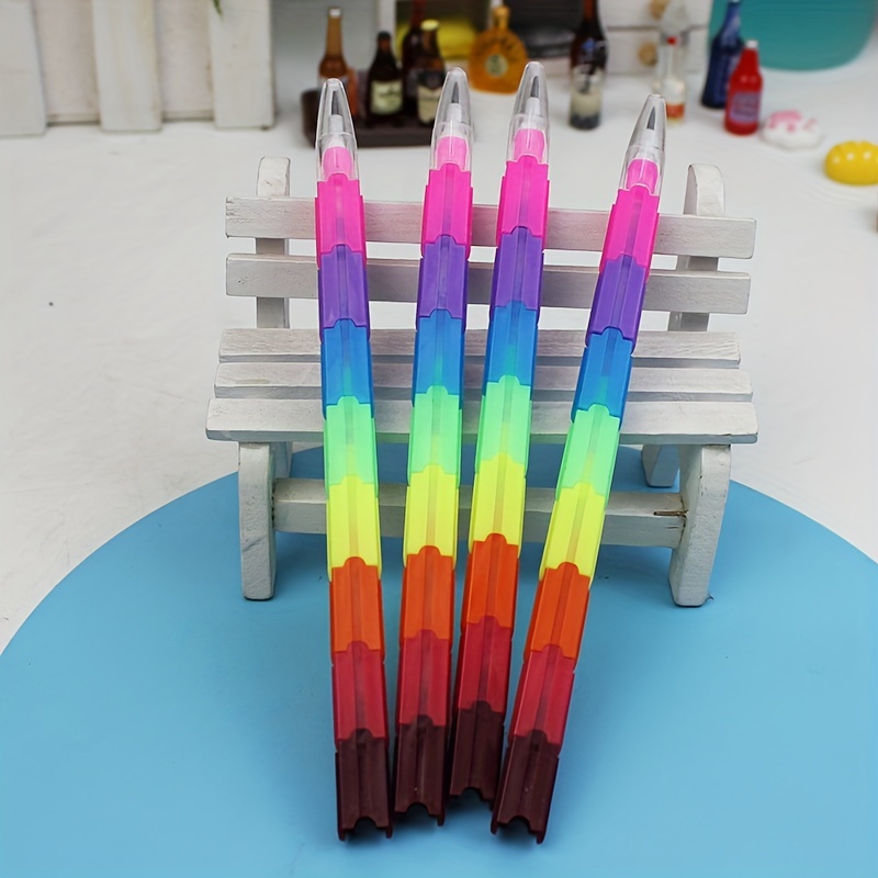 Plastic Rainbow Pencils, Plastic Stationery Pen