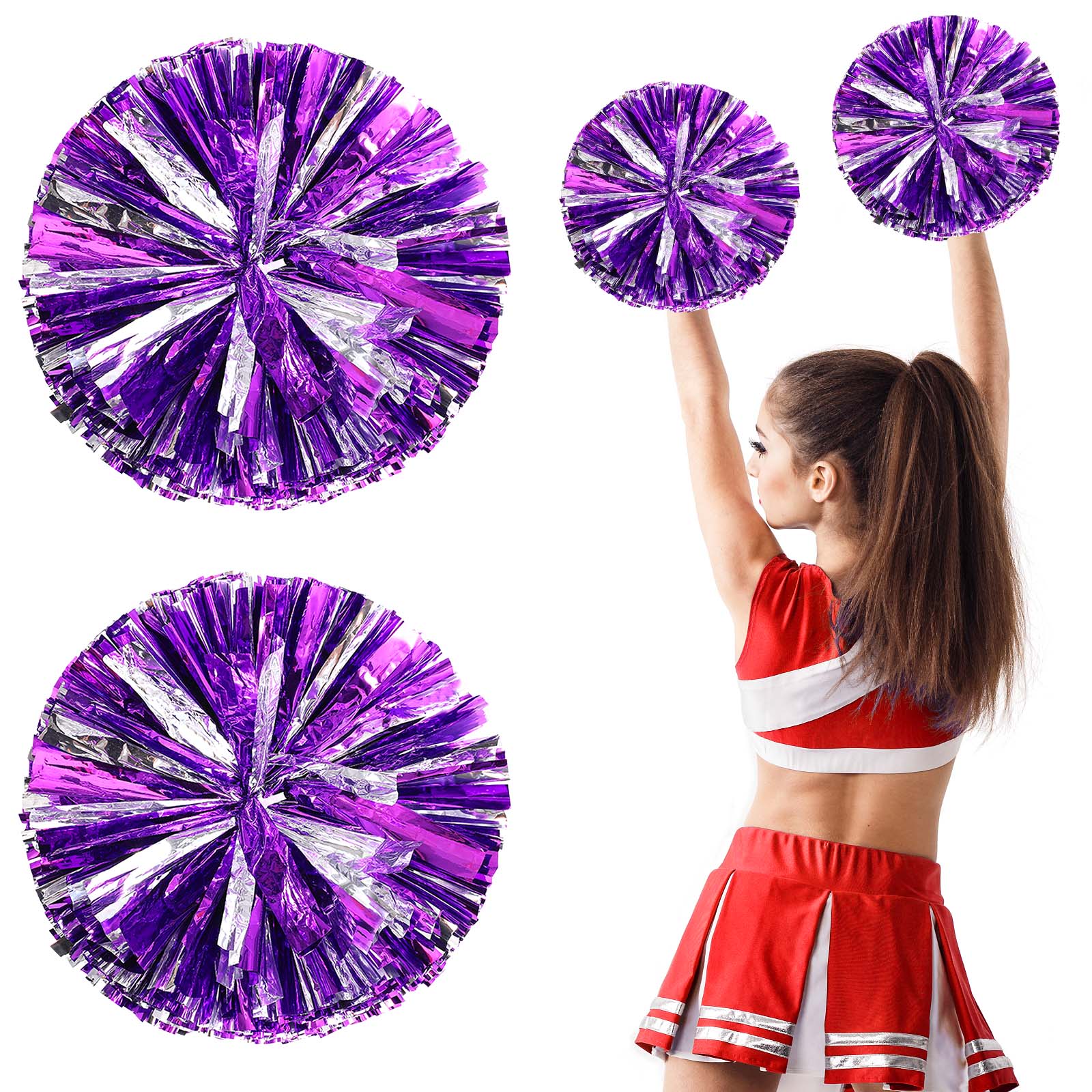 In Stock 4 Metallic Sparkle Dance Pom, High-quality cheerleading  uniforms, cheer shoes, cheer bows, cheer accessories, and more