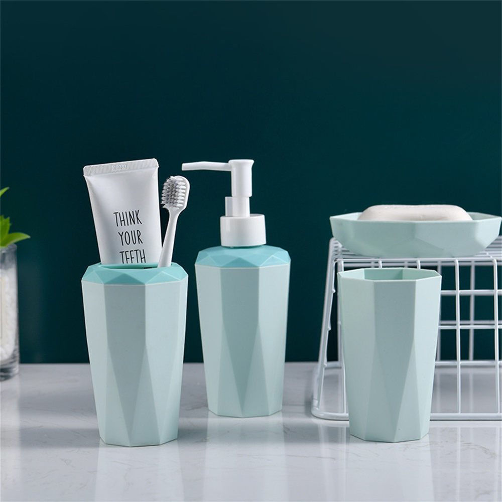 5 Pezzi Di Set Di Accessori Per Il Bagno In Plastica Tazza - Temu Italy