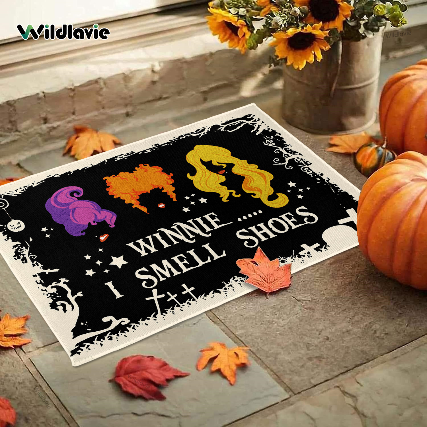 Syncfun Halloween Decoration 30 x 17 Front Door mat with Witch