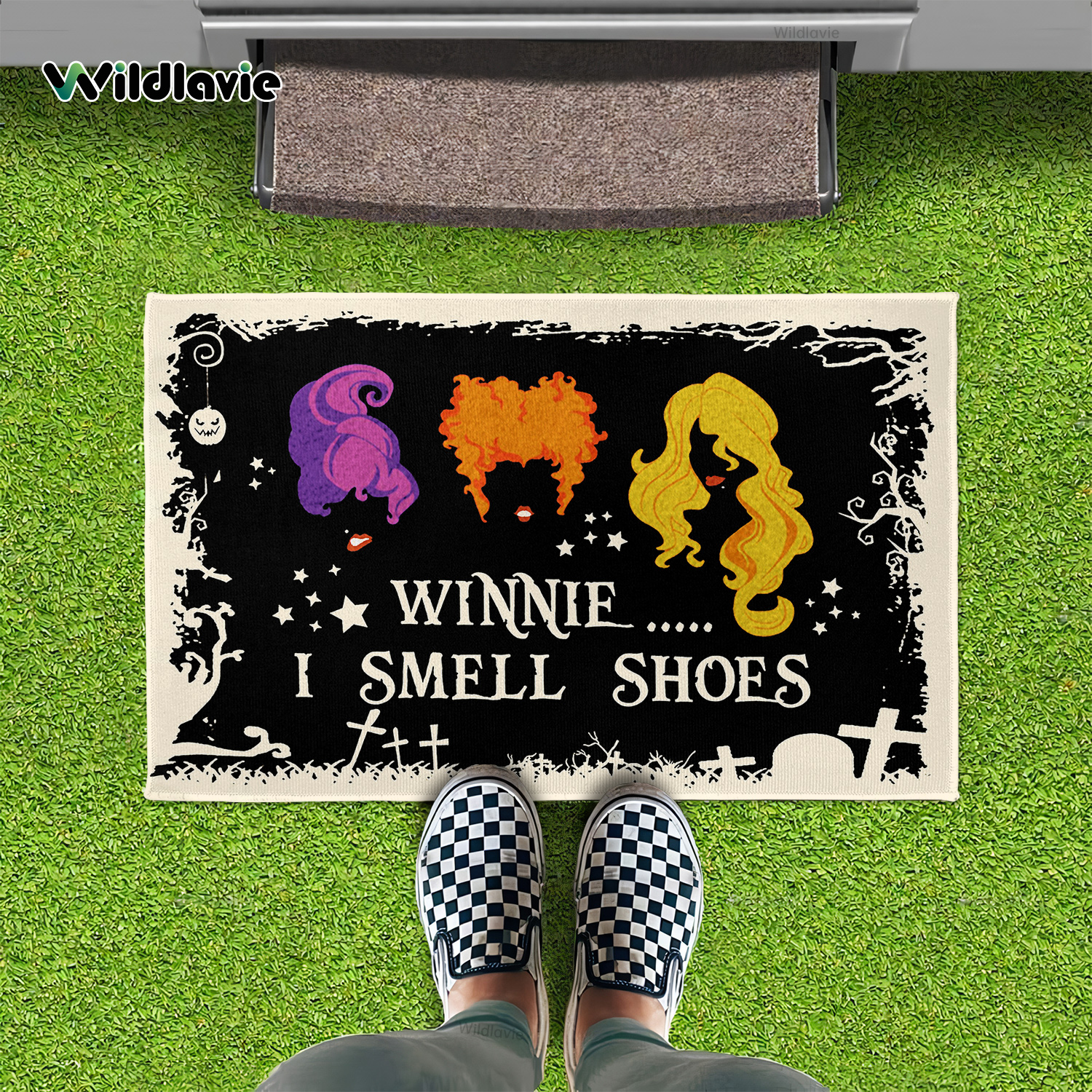 Syncfun Halloween Decoration 30 x 17 Front Door mat with Witch