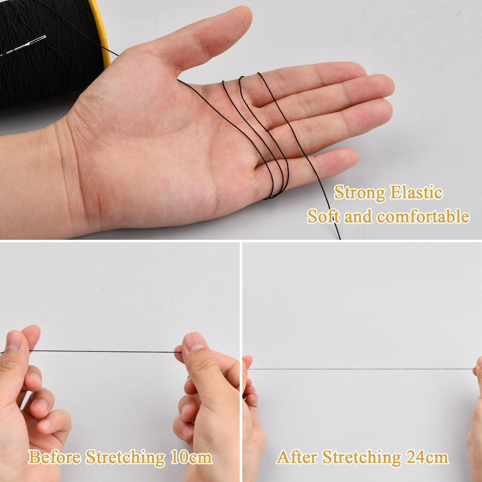 Elastic String, Stretchy Cord For Bracelets, Necklace, Mask