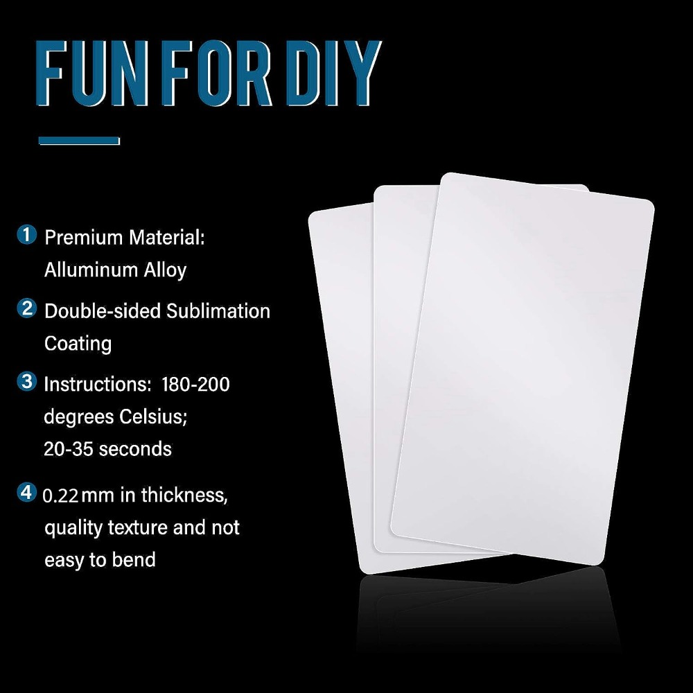 Qualisub Personalized Sublimation Business Card Blanks Aluminum Blank  Sublimation Business Card Double Sides Printable - Buy Blank Sublimation