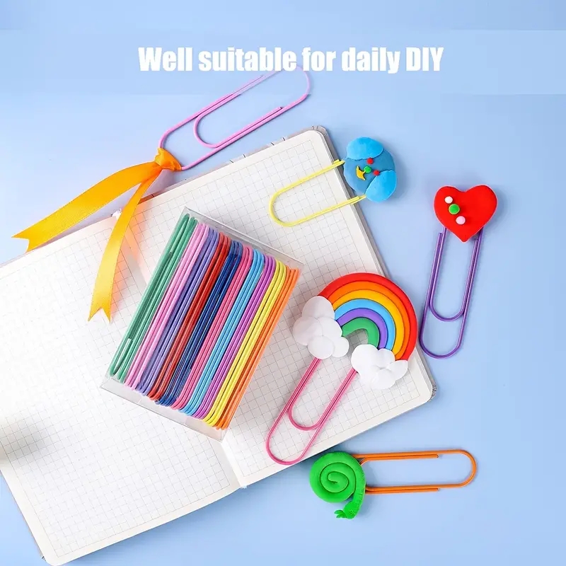 Extra Large Colored Jumbo Coated Paper Clips Extra Large Temu Canada