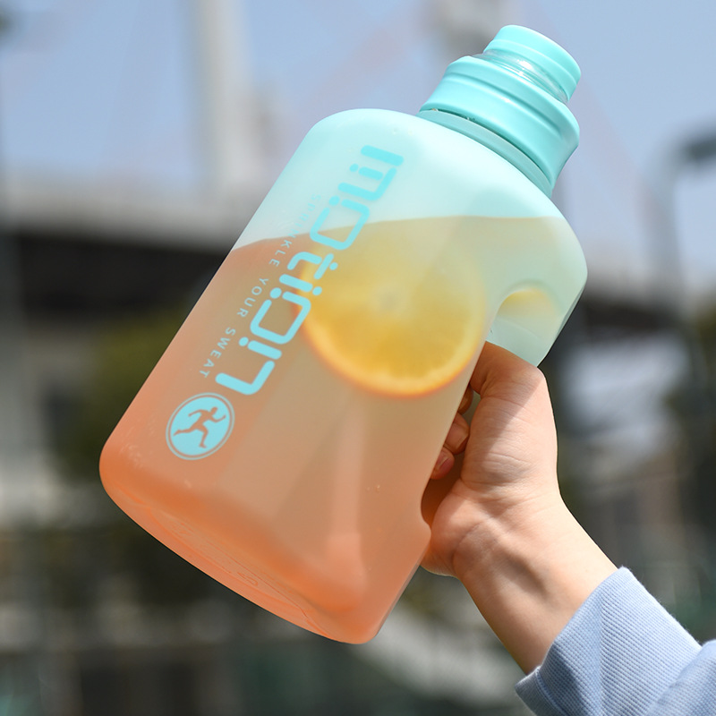 Large Capacity Big Belly Water Cup, Gradient Color Leakproof Plastic Water  Bottle, Suitable For Fitness Sports - Temu