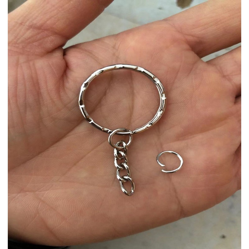 Metal Blank Keyring Keychain Split Rings Keyfob Key Rings - Temu
