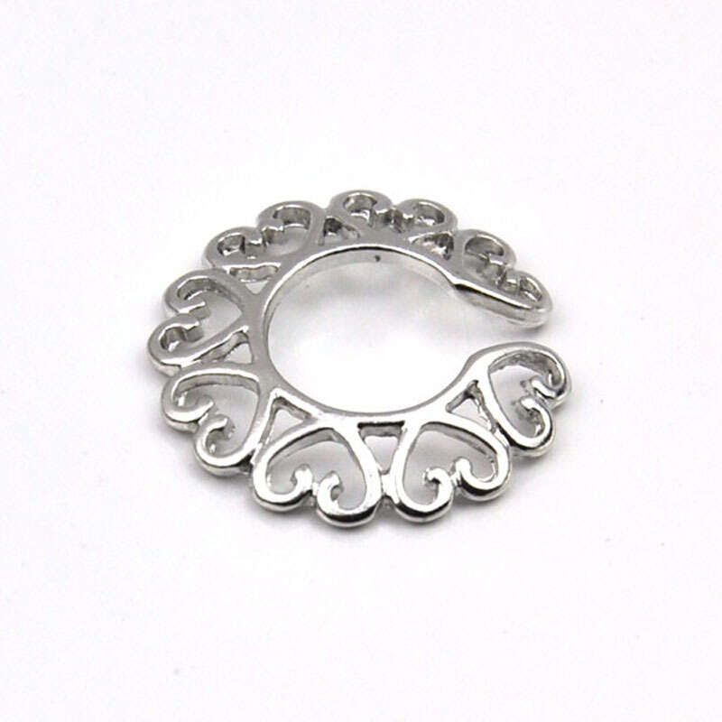 Adjustable Screw Nipple Ring Shield Non-Piercing Fake clamp Body Jewelry UK  