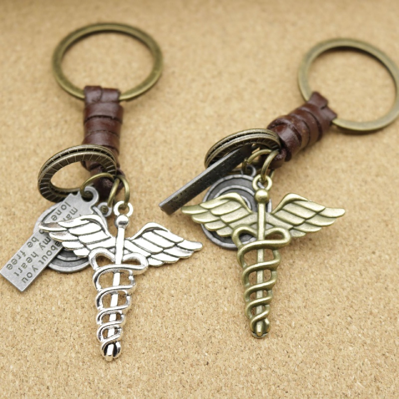 Fashionable And Exaggerated Unique Keychain For Men, Double Snake