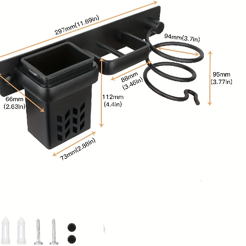 Haar Trockner Halter Wand Bad Haar Werkzeug Organizer Fön - Temu Germany